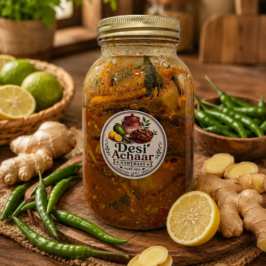 Mix Mango, Lemon & Green Chilli Mix Pickle - Image 1